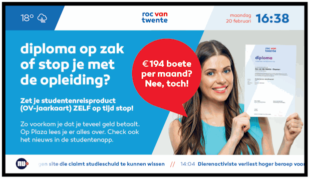 Narrowcasting bij ROC van Tweente Narrowcasting bij ROC Twente - Evado TSS
