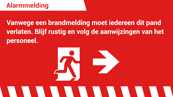 Bewegwijzering Alarmmelding