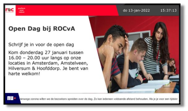 Narrowcasting ROC van Amsterdam - Evado