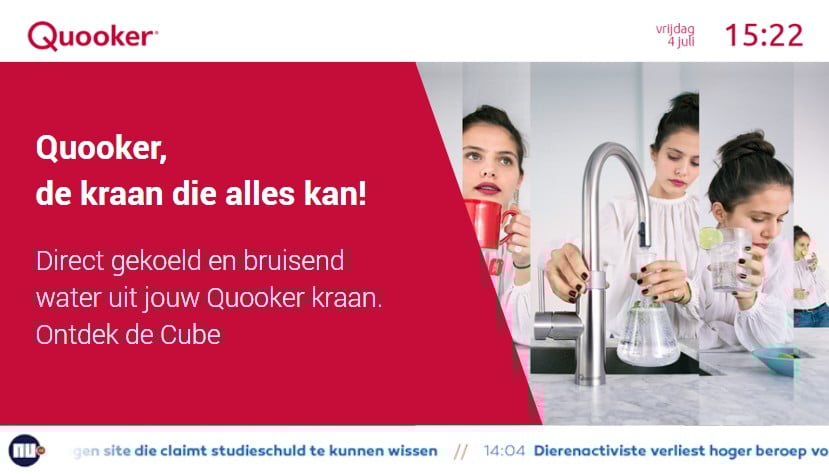 Quooker narrowcasting